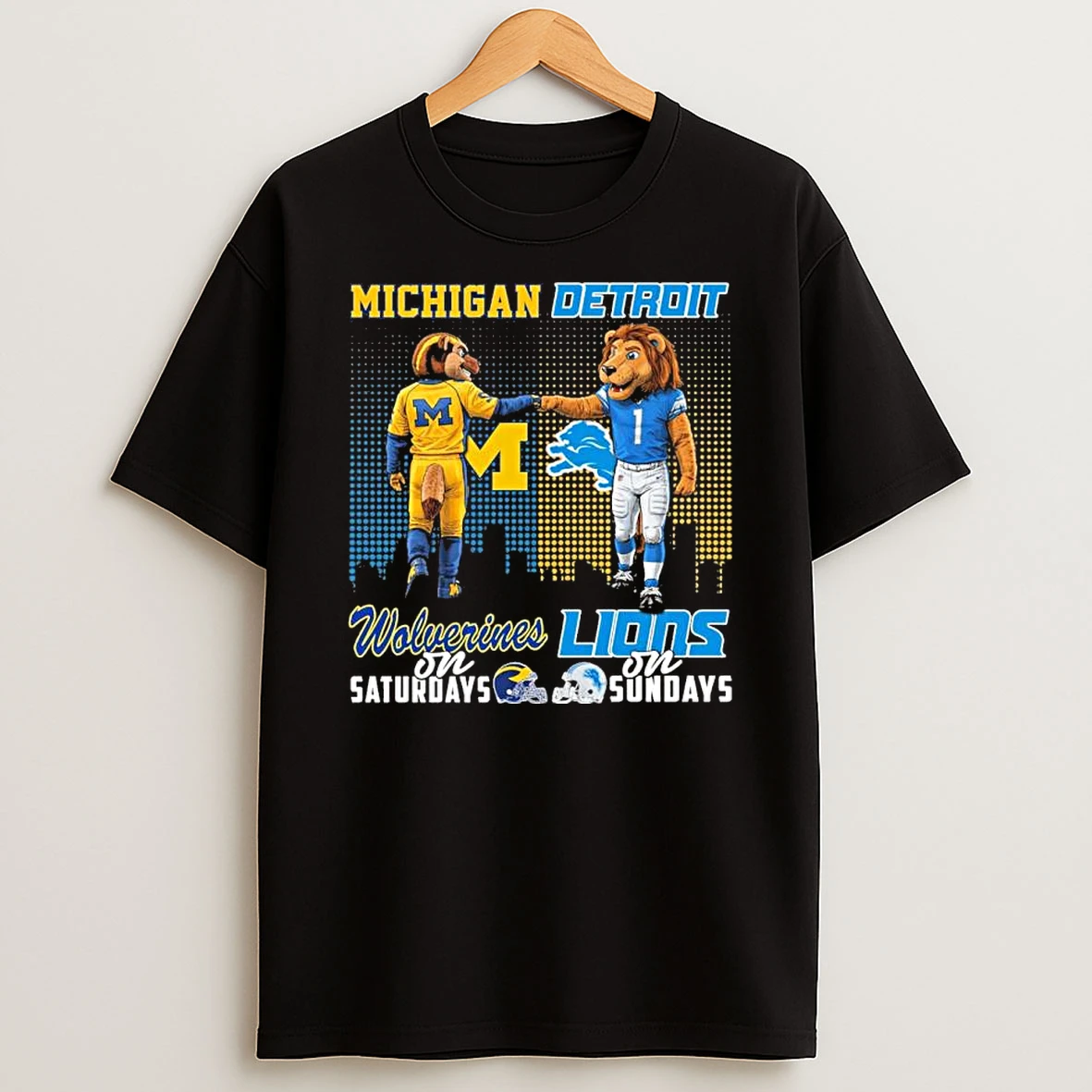Michigan Vs Lions Mascot On Saturdays And On Sundays Shirts