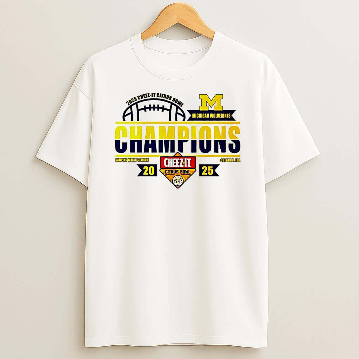 Michigan Wolverines Football 2025 Cheez It Citrus Bowl Champions Locker Room Shirts
