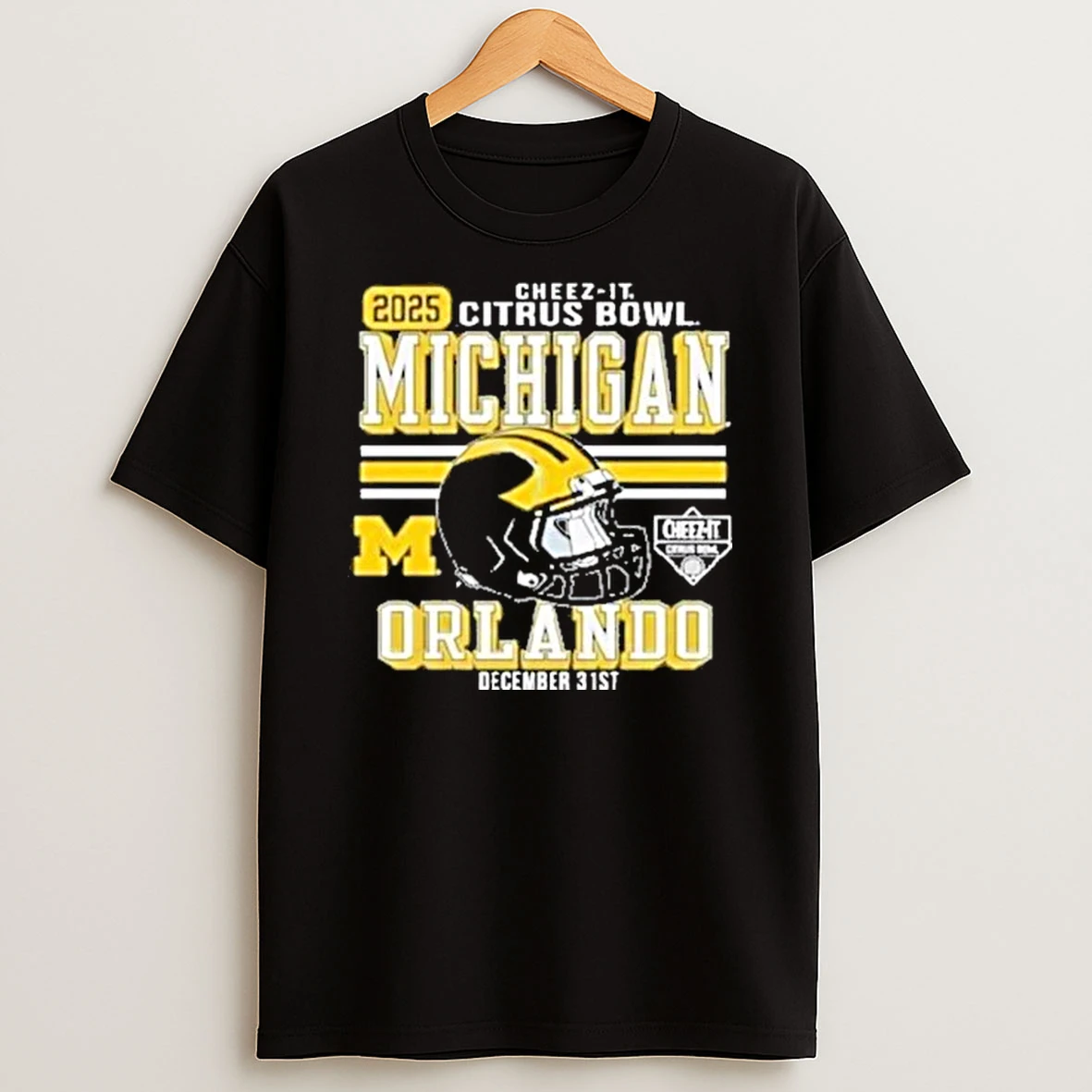 Michigan Wolverines Football Cheez It Citrus Bowl 2025 Helmet Shirts