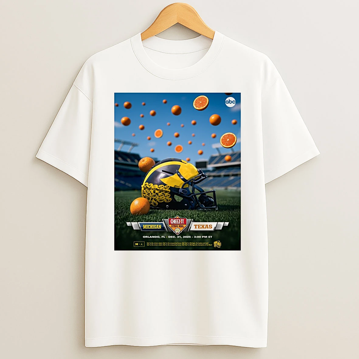 Michigan Wolverines Vs Texas Longhorns Cheez It Citrus Bowl December 31 2025 Shirts