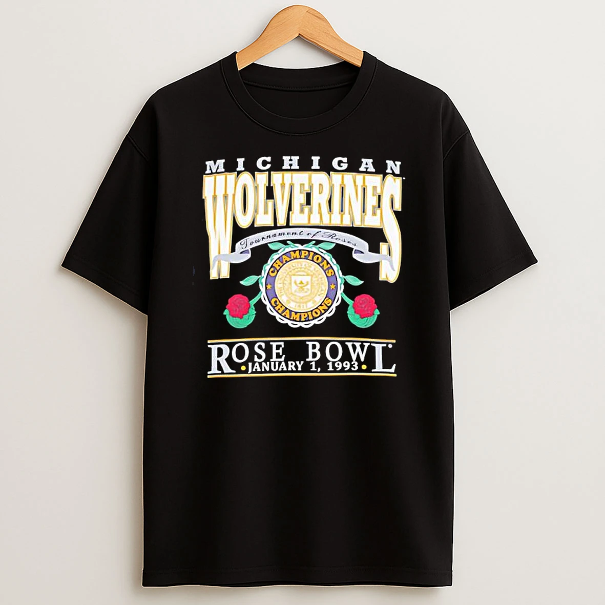 Michigan Wolverines Football 1993 Rose Bowl Vintage Shirts