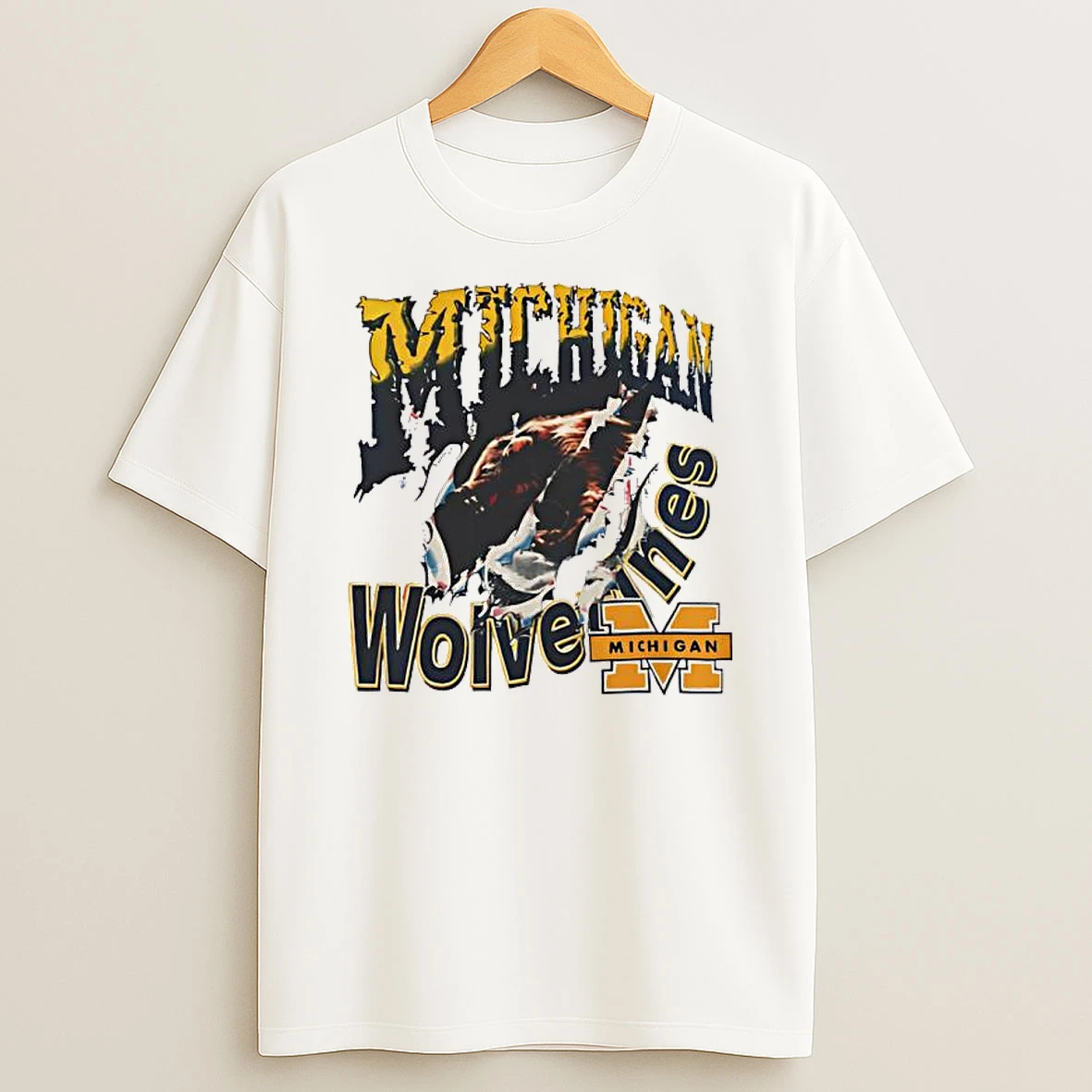 Michigan Wolverines Team State Vintage Shirts