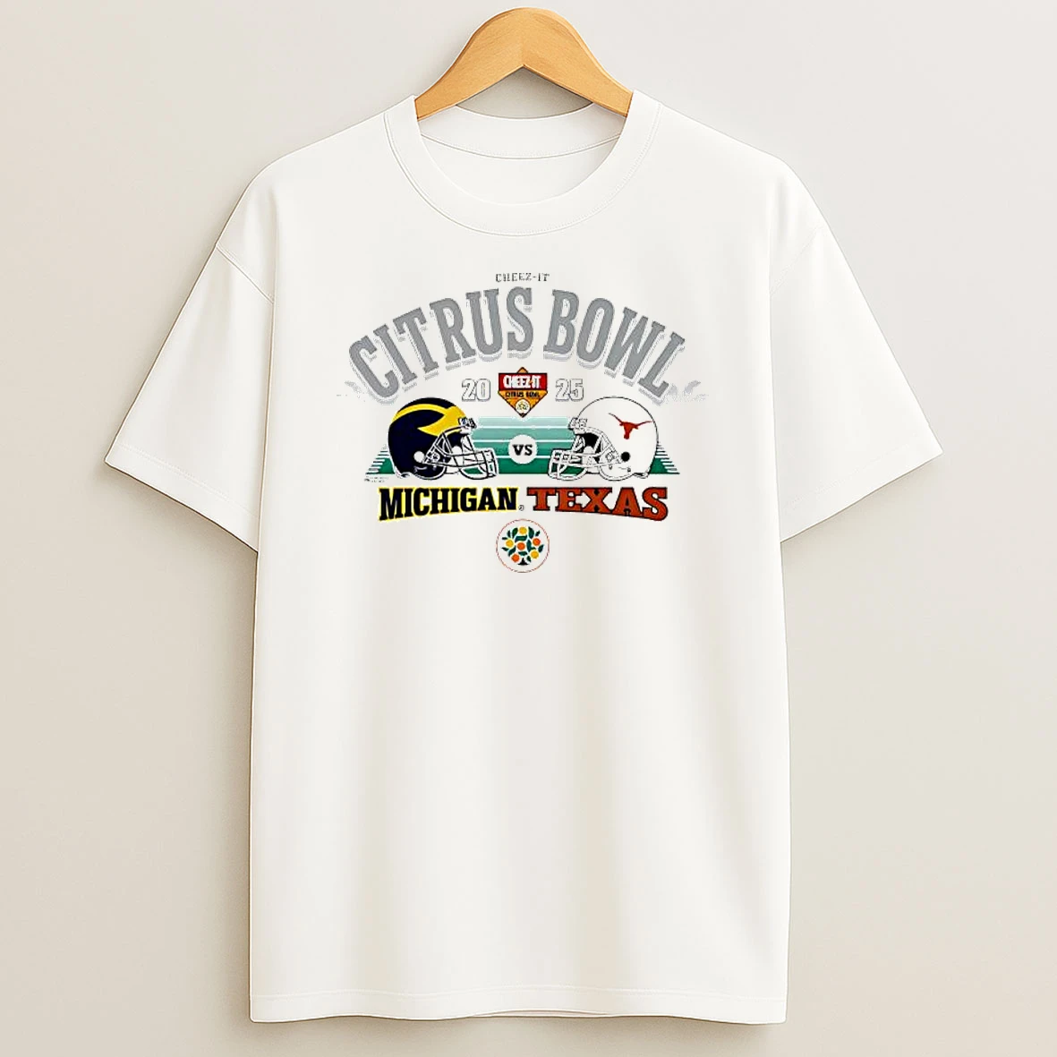 Michigan Vs Texas Orlando 2025 Cheez It Citrus Bowl Game Shirts