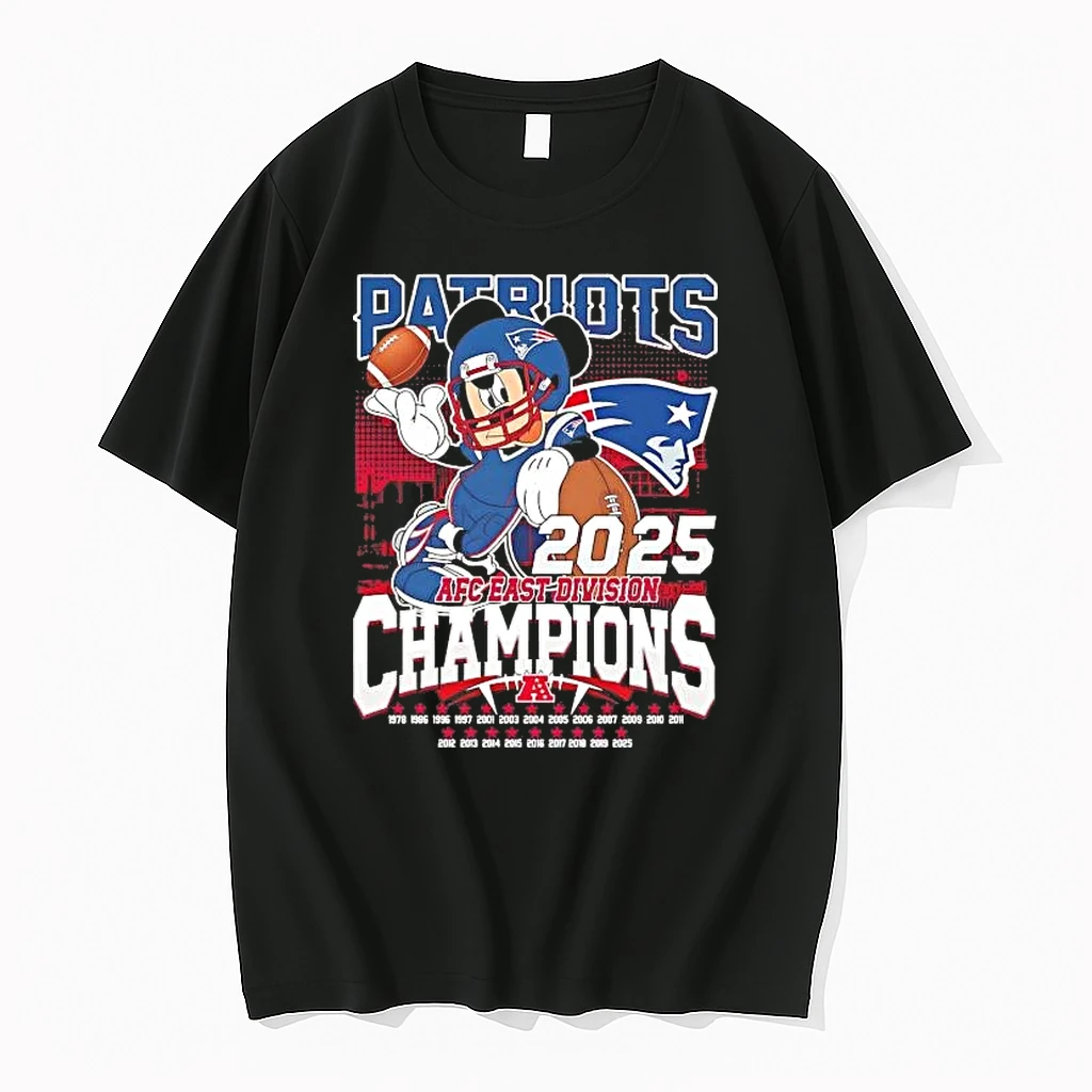 Mickey Mouse New England Patriots 2025 Afc East Division Champions Shirts