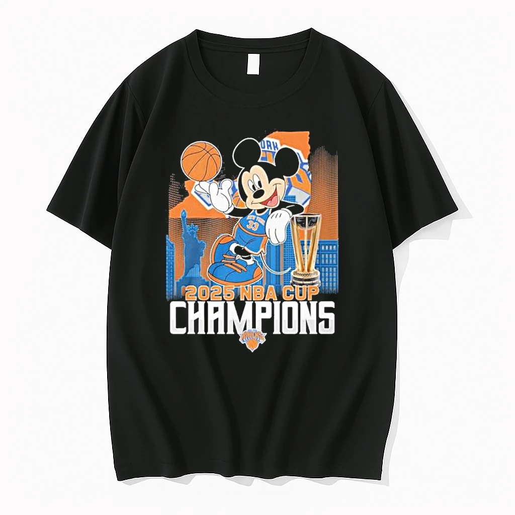 Mickey Mouse X New York Knicks 2025 Nba Cup Champions Shirts
