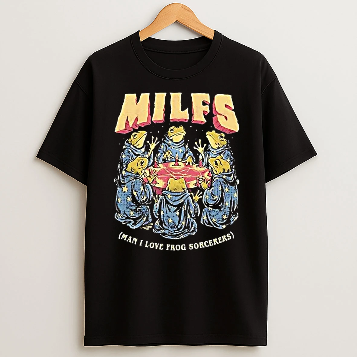 Milfs Man I Love Frog Sorcerers Witch Frogs Funny Shirts
