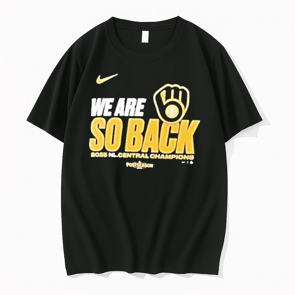 Milwaukee Brewers Mlb Postseason We Are So Back 2025 Nl Central Division Champions Nike Shirts