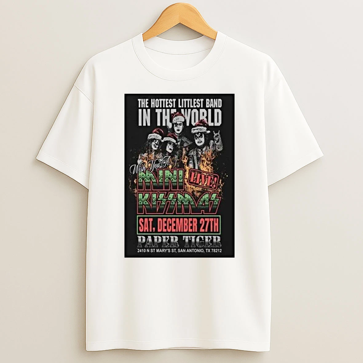 Minikiss Wish You A The Hottest Littlest Band In The World San Antonio Texas 2025 Dec 27 Shirts