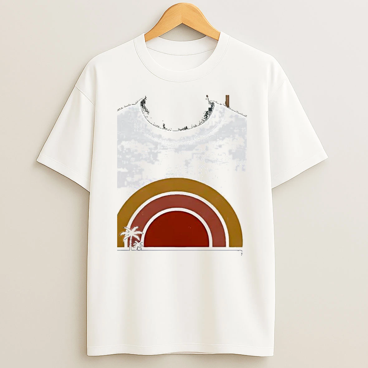 Minimalist Retro Sunset Graphic For Everyday Wear Shirts