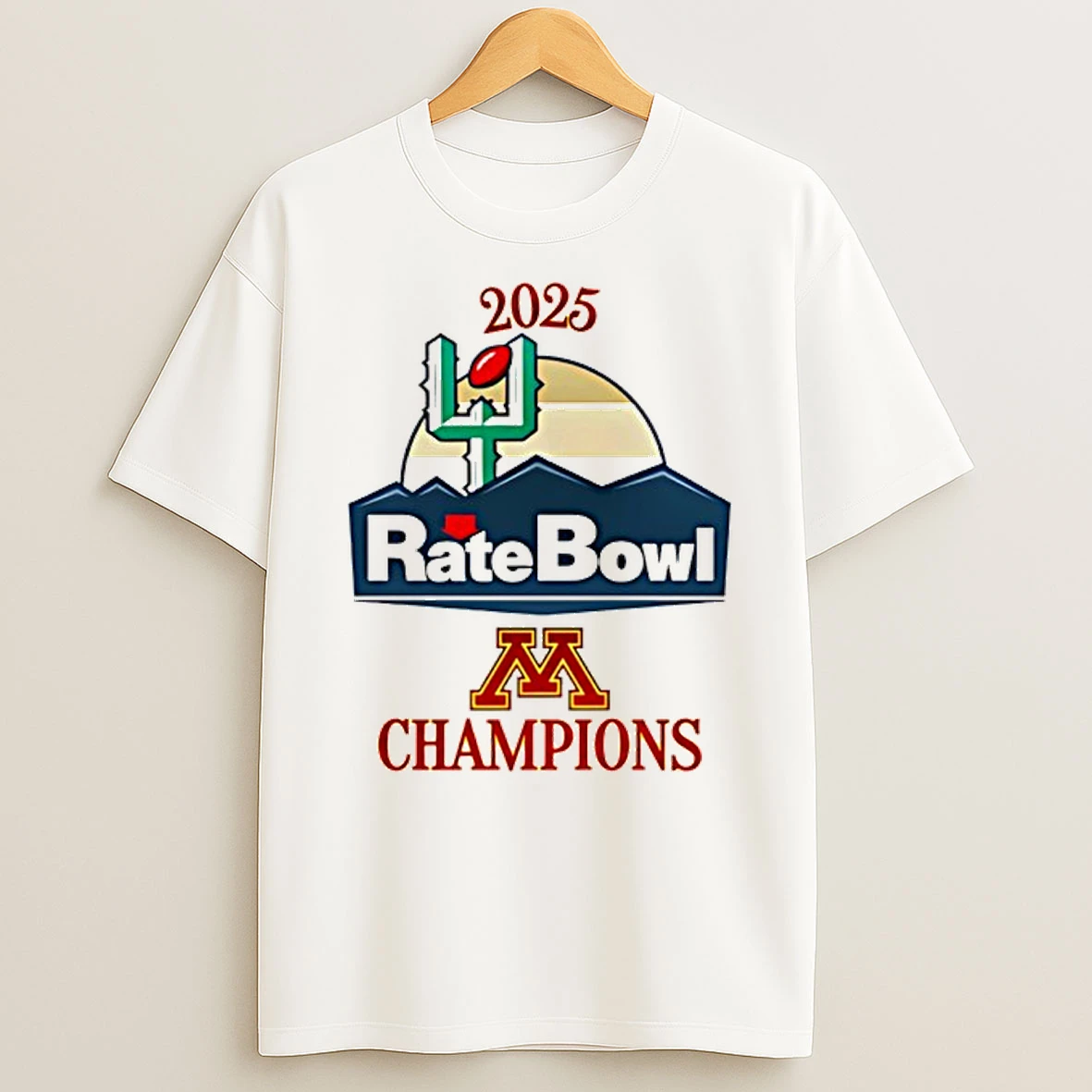 Minnesota Football 2025 Rate Bowl Champions Classic Shirts