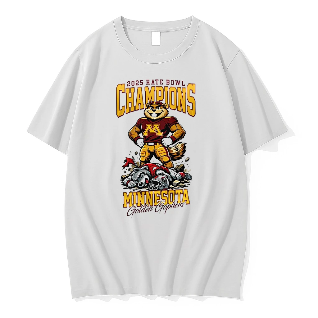 Minnesota Golden Gophers 2025 Ncaa Rate Bowl Champions Mascot Funny Shirts