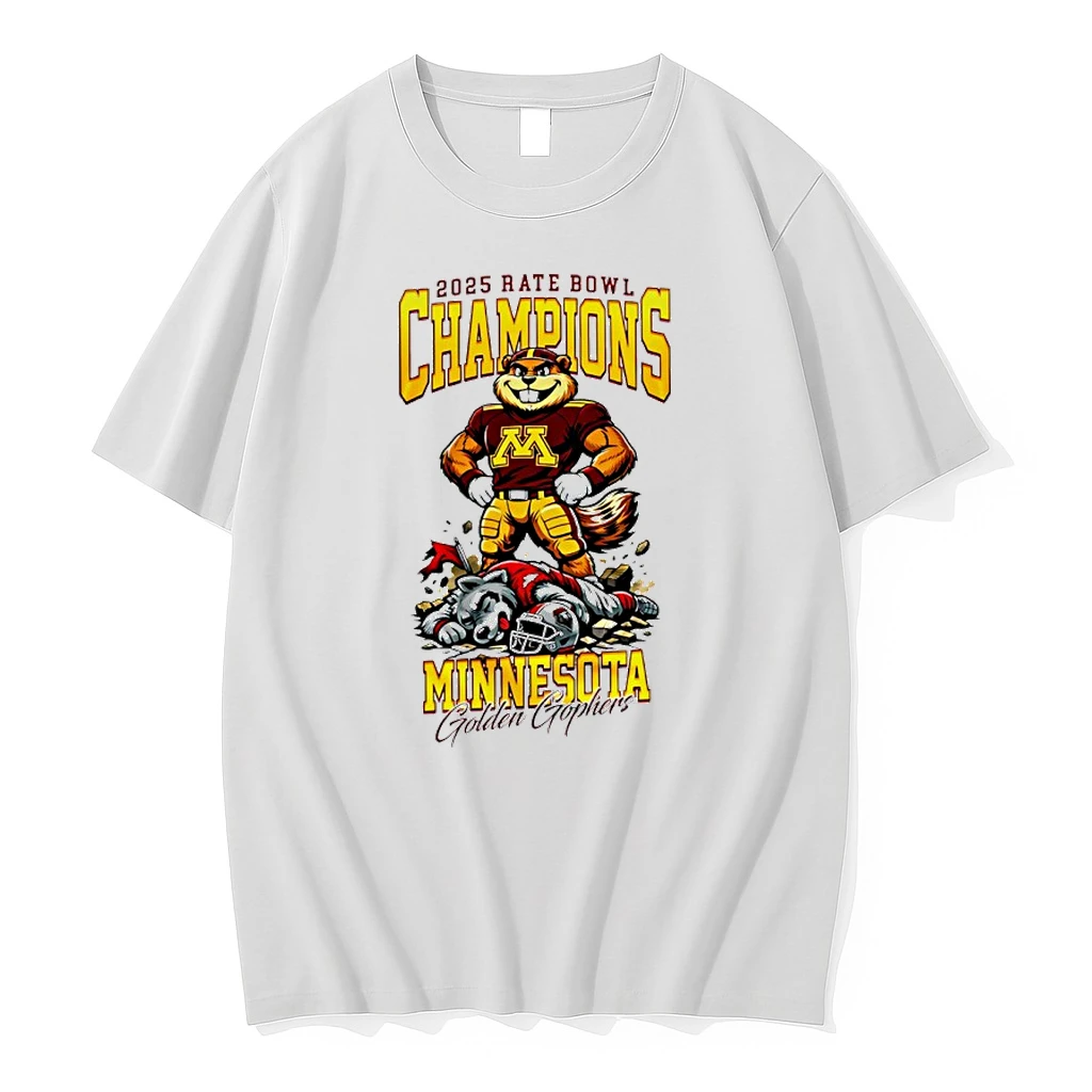 Minnesota Golden Gophers Ncaa Rate Bowl Champions 2025 Mascot Shirts