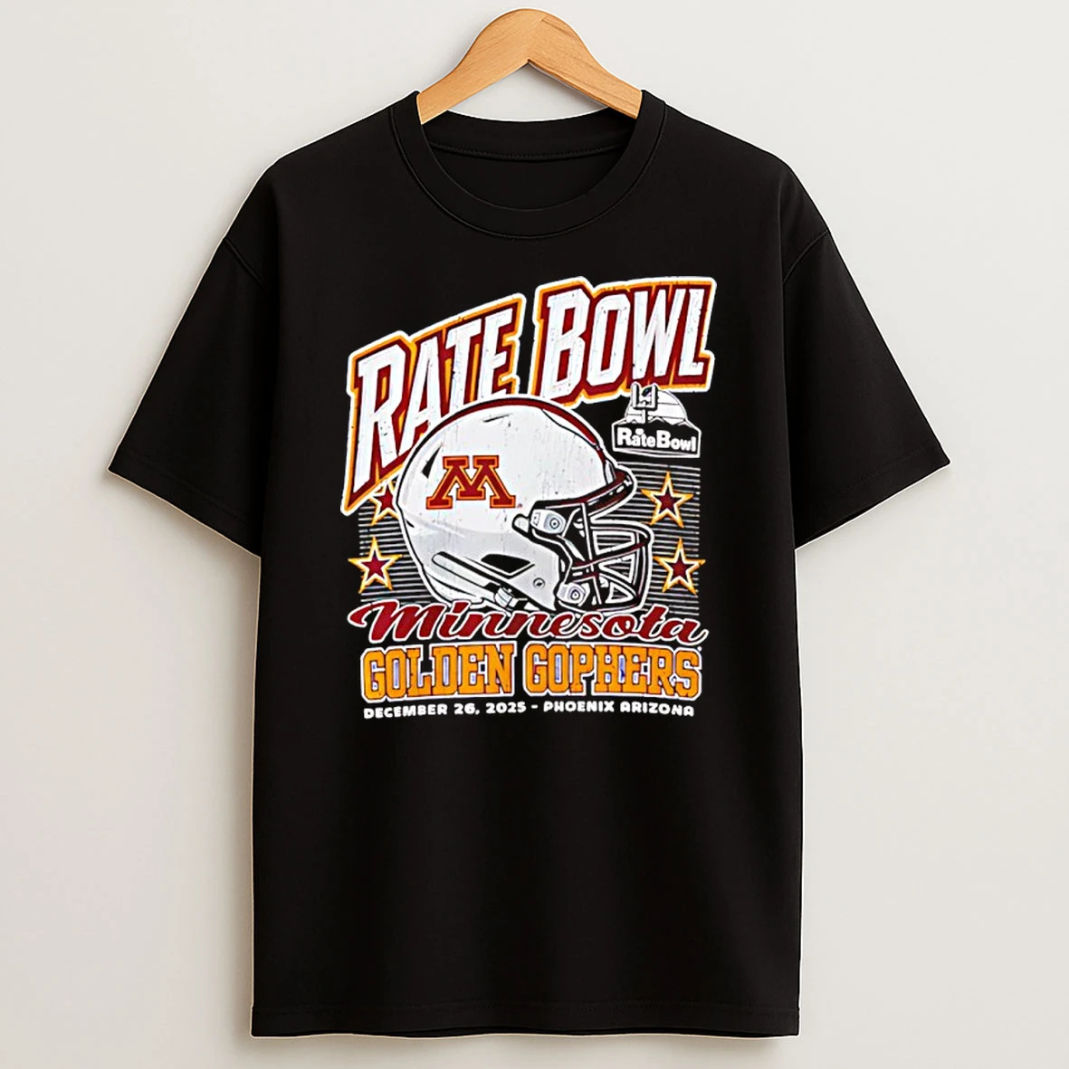 Minnesota Golden Gophers Rate Bowl 2025 Vintage Helmet Shirts