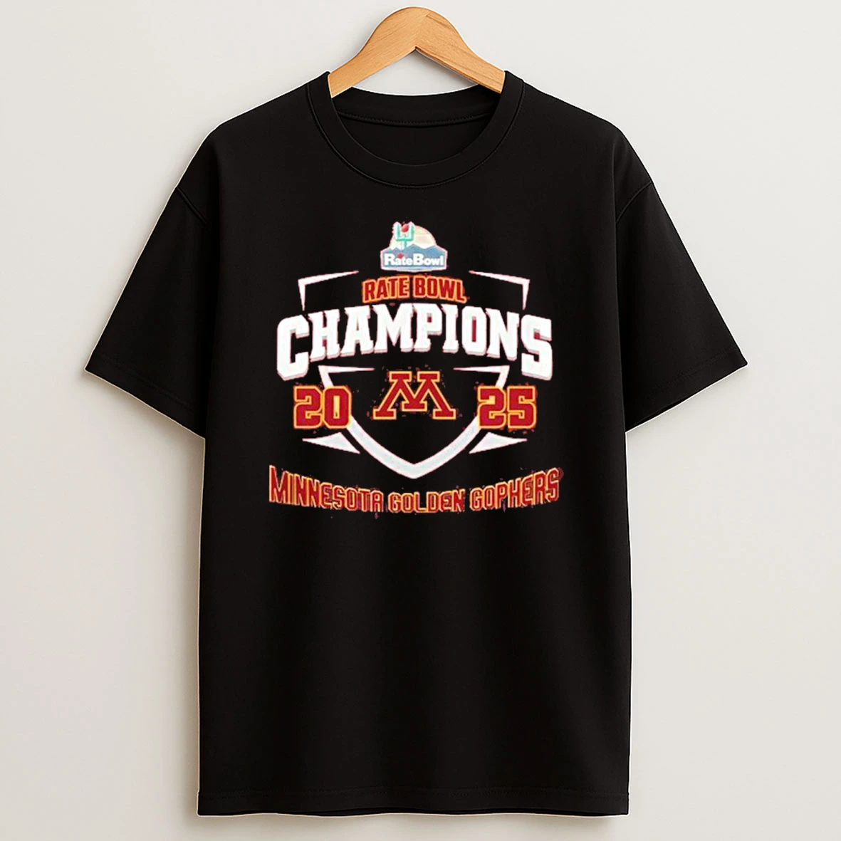 Minnesota Golden Gophers Rate Bowl Champions 2025 Logo Shirts