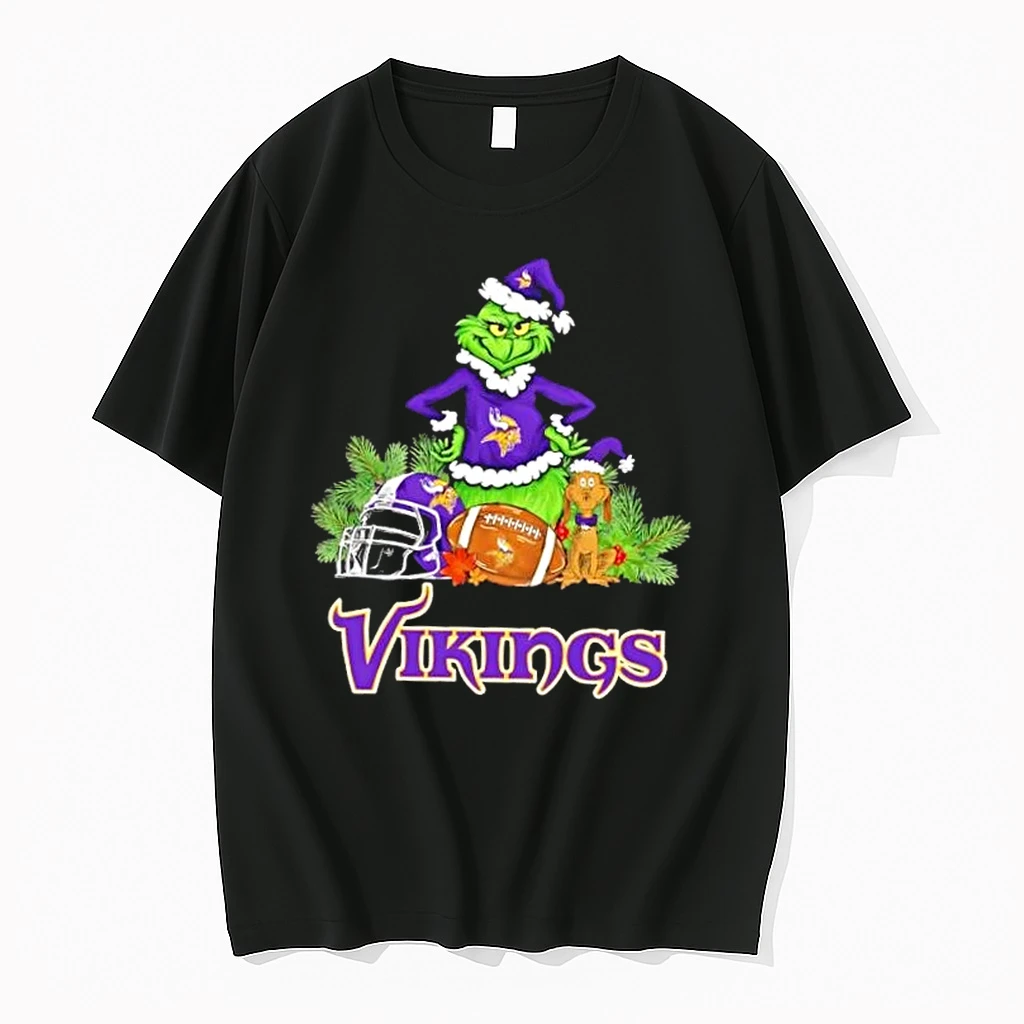 Minnesota Vikings Football X Grinch And Max Dog Merry Christmas Shirts