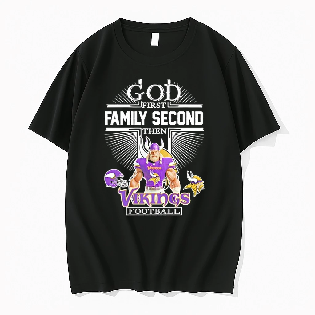 Minnesota Vikings Football God First Family Second Then Shirts