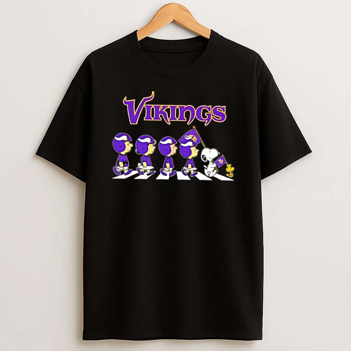 Minnesota Vikings X Peanuts Snoopy And Friends Abbey Road Shirts