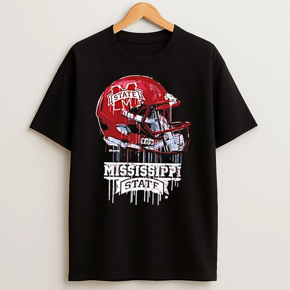 Mississippi State Bulldogs Vive La Fete Dripping Football Helmet Shirts