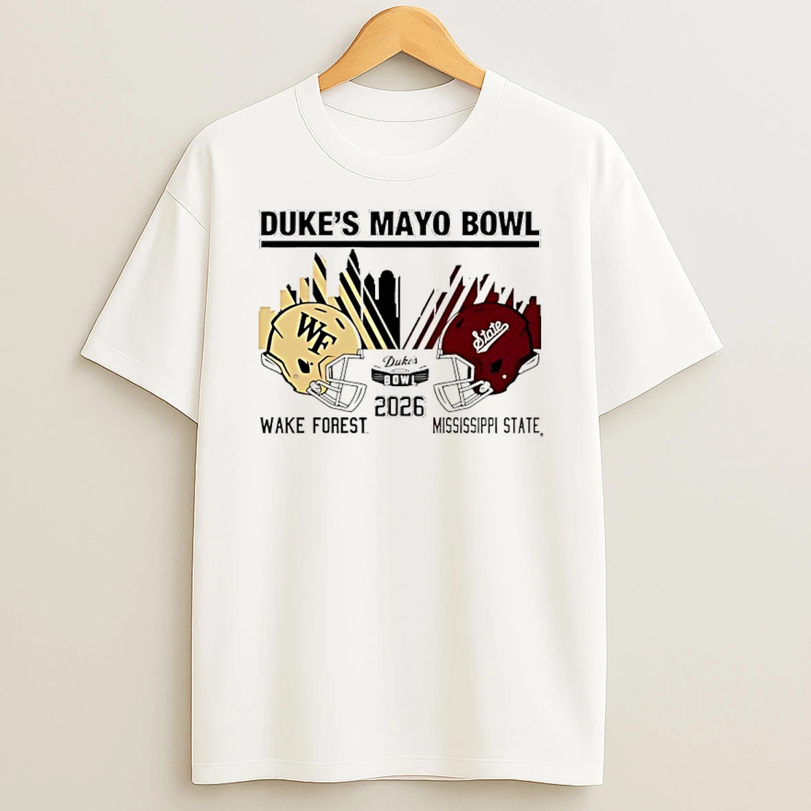 Mississippi State Vs Wake Forest 2026 Dukes Mayo Bowl Match Up Shirts