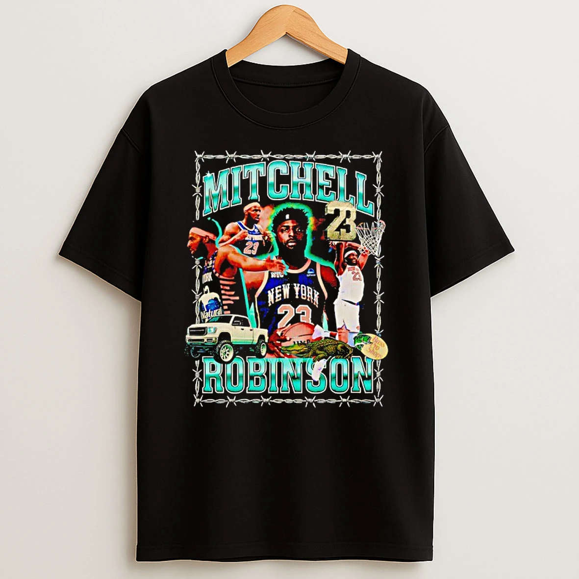 Mitchell Robinson New York Knicks Basketball Graphic Shirts