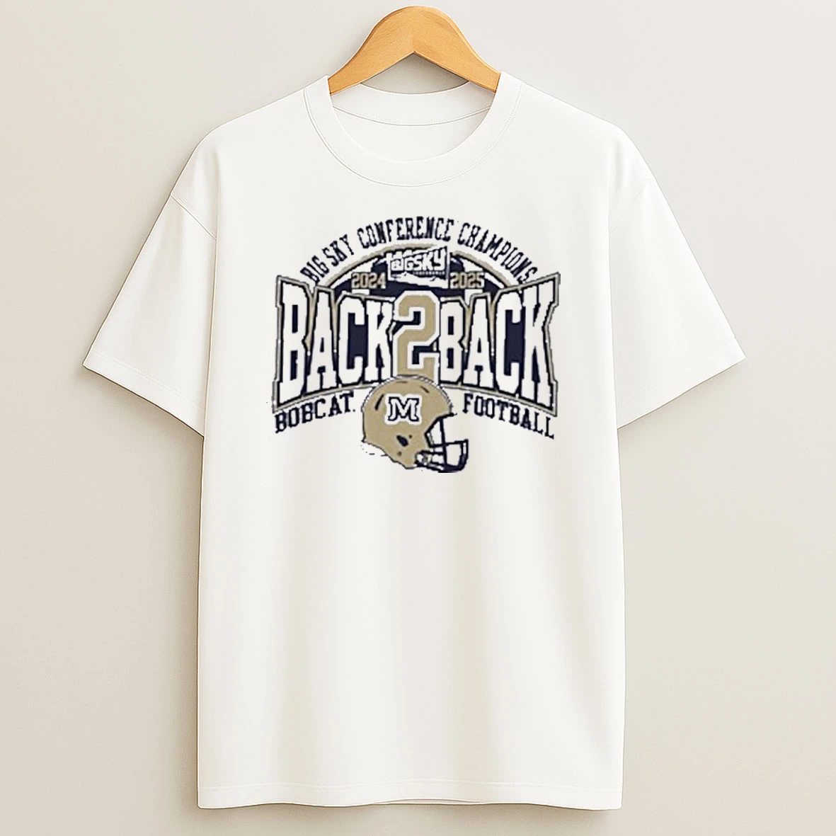 Montana Bobcats 2025 Big Sky Conference Football Back 2 Back Champions Shirts