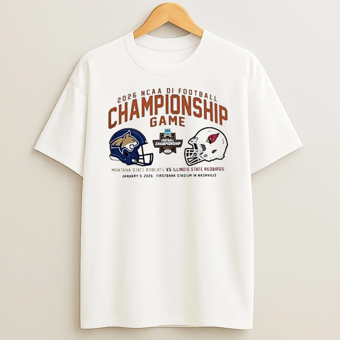 Montana State Bobcats Vs Illinois State Redbirds 2025 Ncaa Division I Fcs Football Championship Game Is Set Shirts