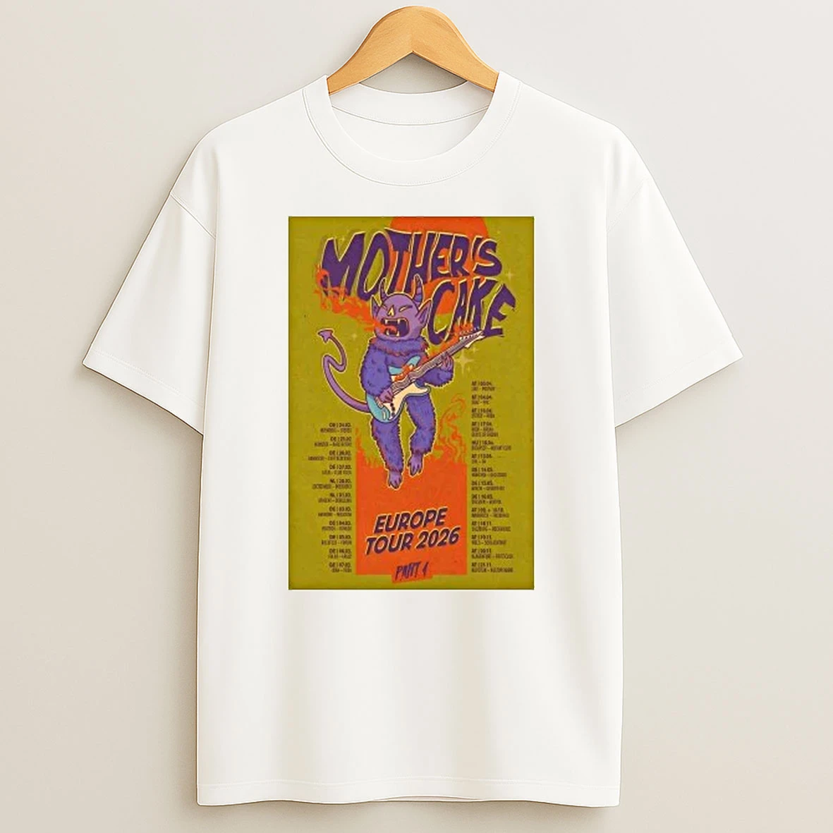 Mothers Cake 2026 Europe Tour Shirts