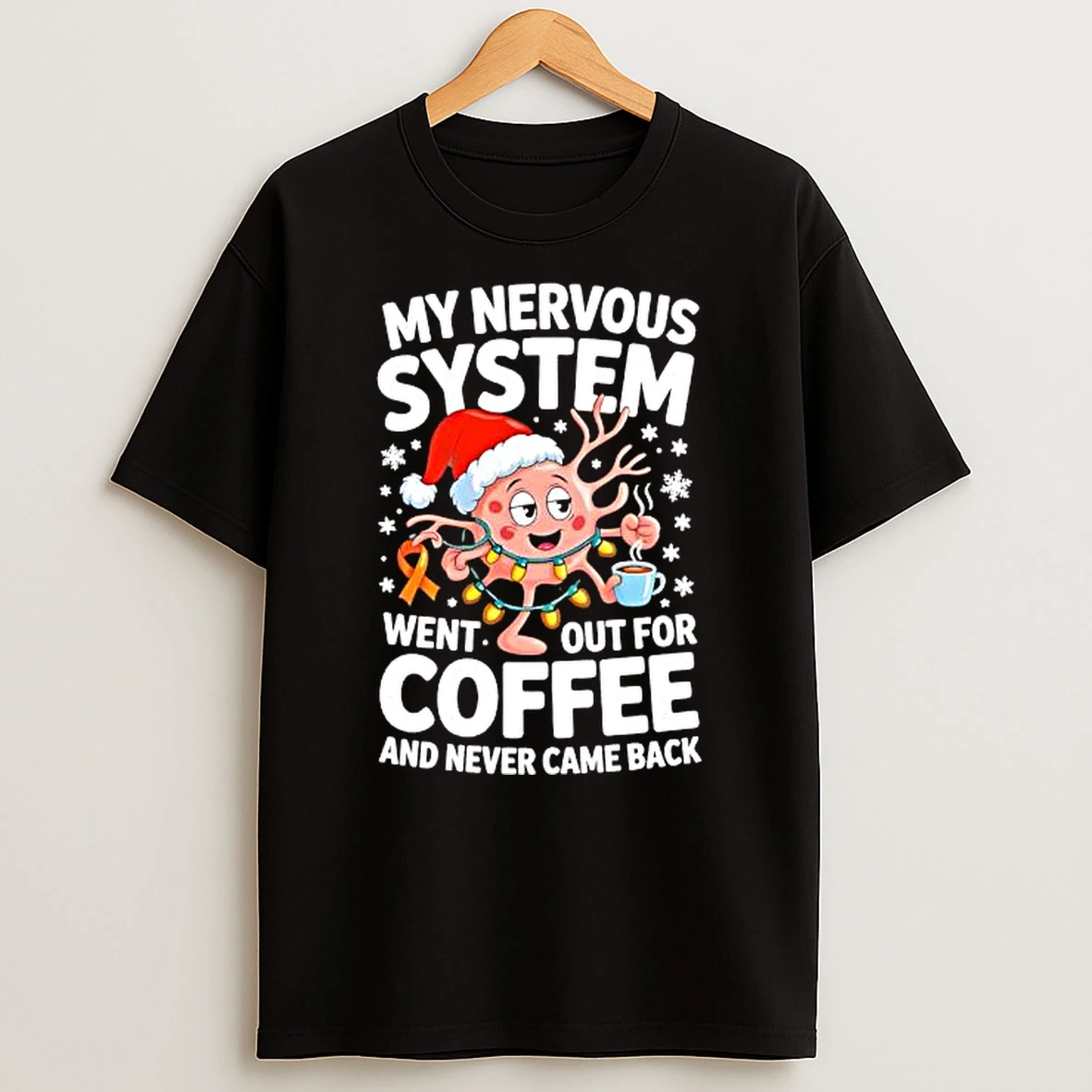 Multiple Sclerosis Christmas Coffee Funny Shirts