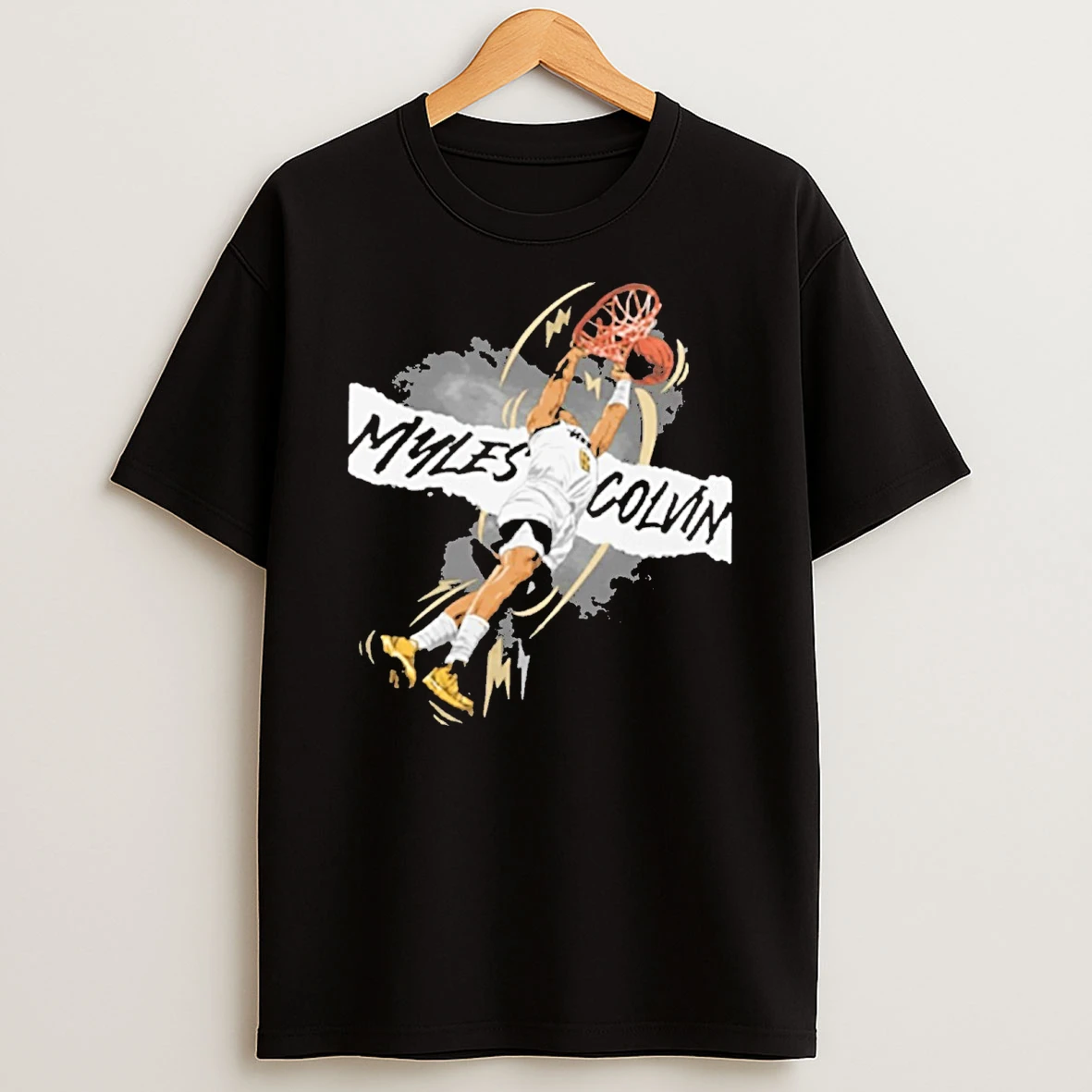 Myles Colvin Banner Wake Forest Demon Deacons Basketball Shirts