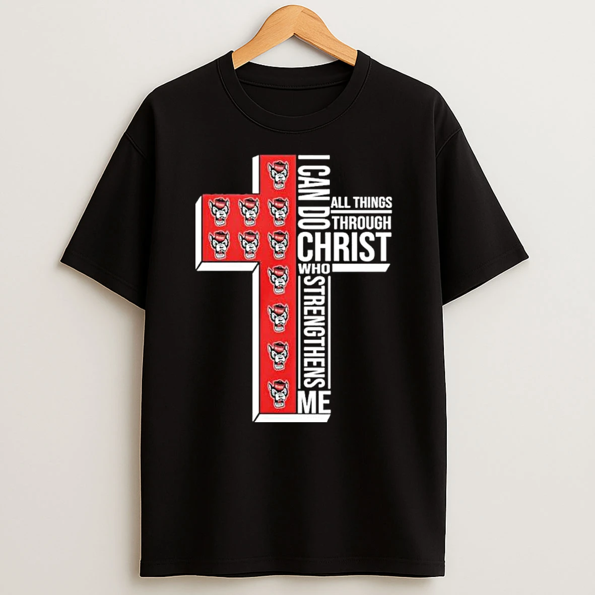 Nc State Basketball Logo I Can Do All Things Through Christ Who Strengthens Me Shirts