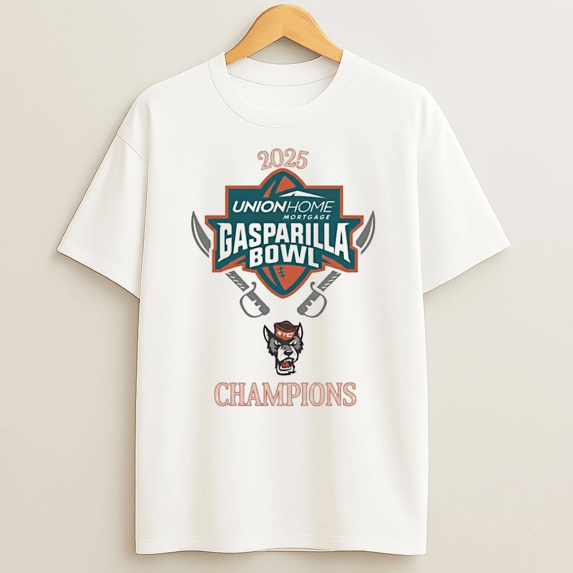 Nc State Wolfpack 2025 Union Home Gasparilla Bowl Champions Shirts