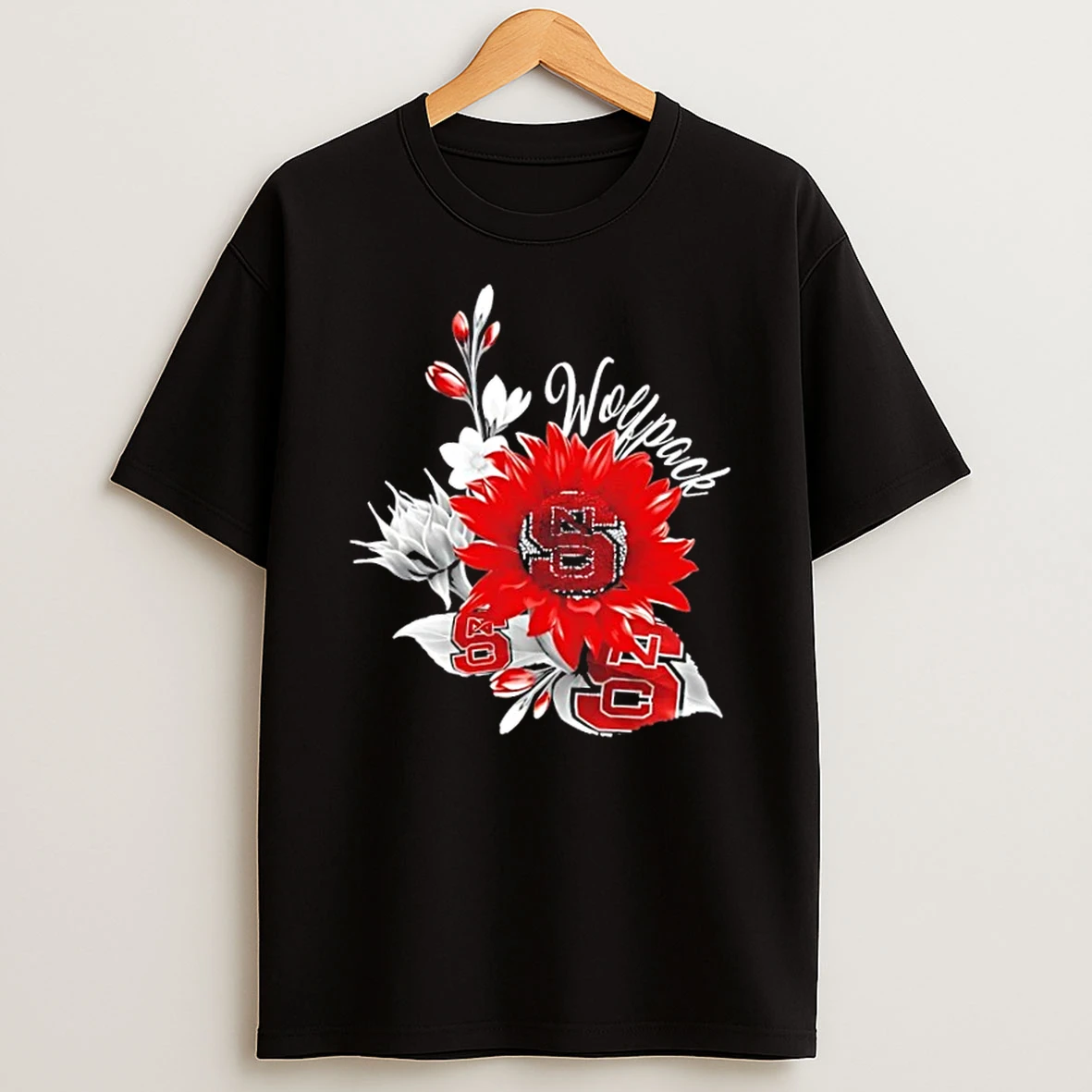 Nc State Wolfpack Football X Sunflower Floral Shirts