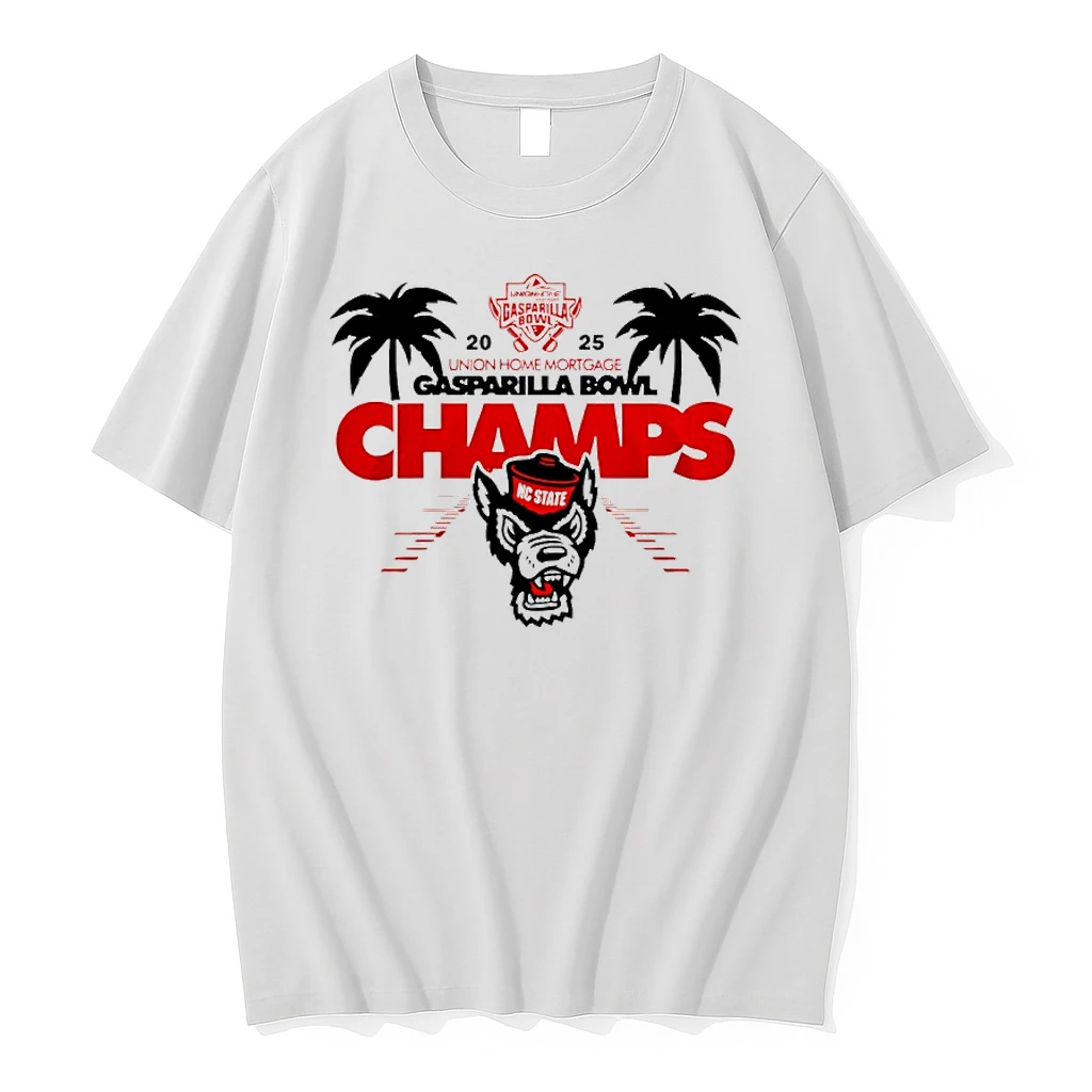 Nc State Wolfpack Union Home Mortgage Gasparilla Bowl Champions 2025 Logo Shirts