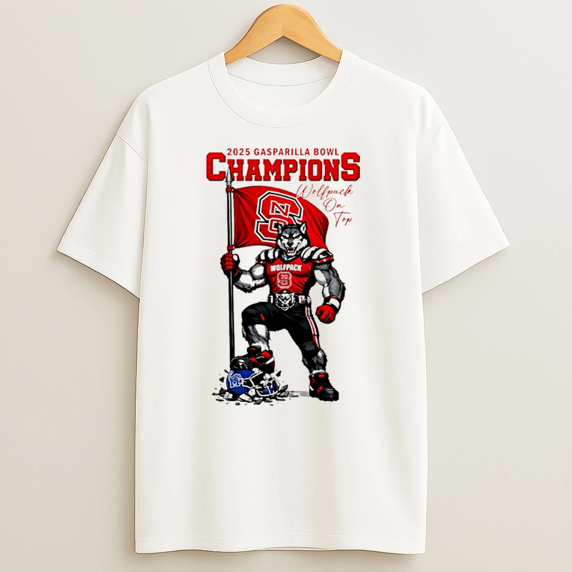 Nc State Wolfpack Union Home Mortgage Gasparilla Bowl Champions 2025 Mascot Shirts