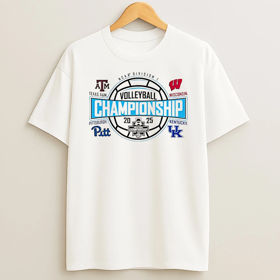 Ncaa Division I Womens Volleyball Final Four Championship 2025 Texas Am Wisconsin Pittsburgh Kentucky Logos Shirts