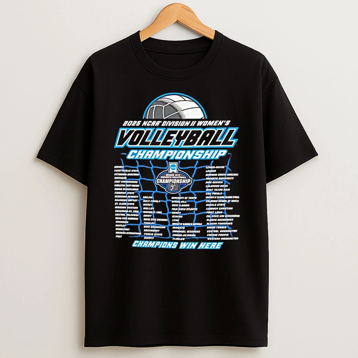Ncaa Division Ii Womens Volleyball Championship 2025 Teams Name Shirts