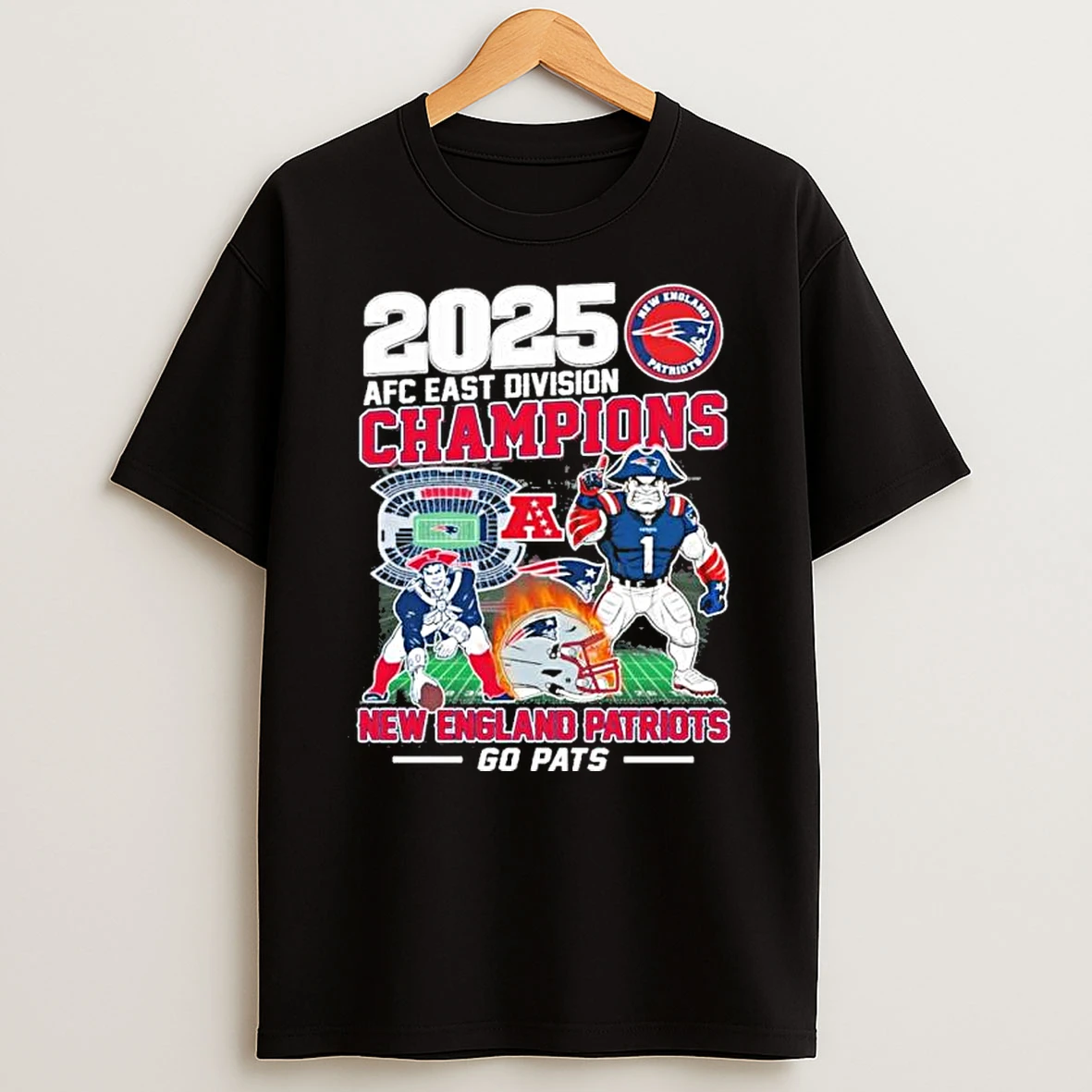 Ne Patriots 2025 2025 Afc East Champions Go Pats Shirts