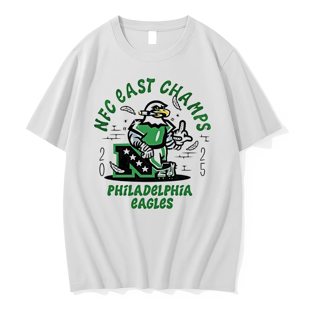 Nfc East Champions 2025 Philadelphia Eagles Birds Cigar Middle Finger Shirts