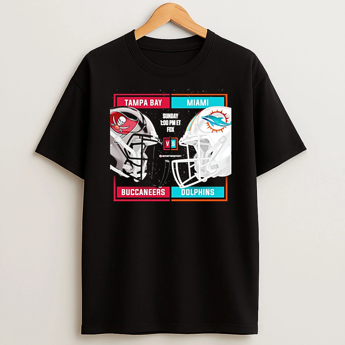 Nfl Game Tampa Bay Buccaneers Vs Miami Dolphins Sunday Helmets Logos 2025 Shirts