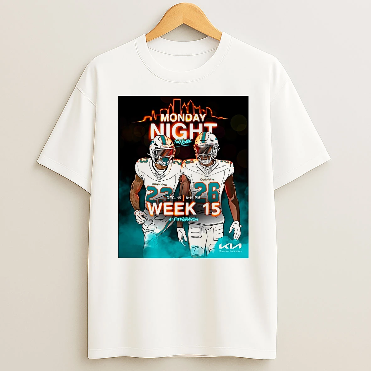 Nfl Monday Night Football Miami Dolphins Vs Pittsburgh Steelers Week 15 Dec 15 2025 Shirts