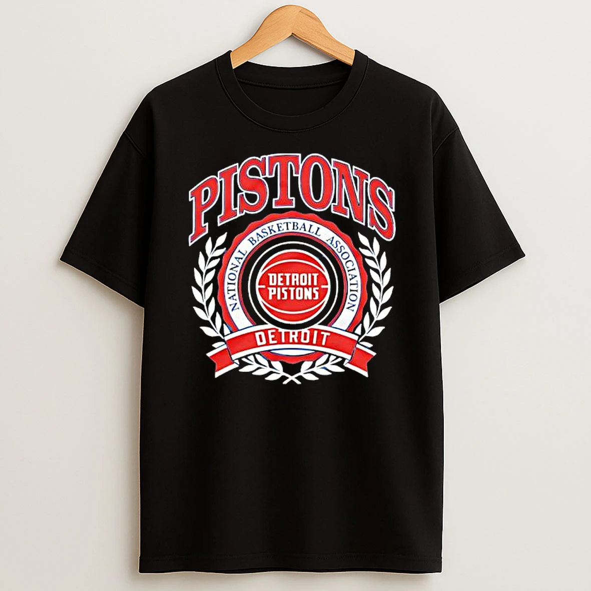 Naional Basketball Association Detroit Pistons Crest Logo Shirts