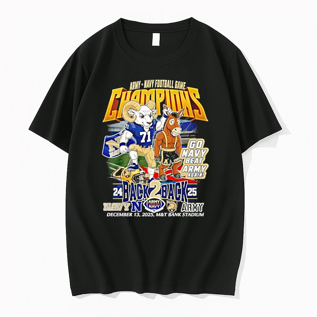 Navy Midshipmen 2025 126th Amry Navy Game Champions Go Navy Beat Army Again Shirts