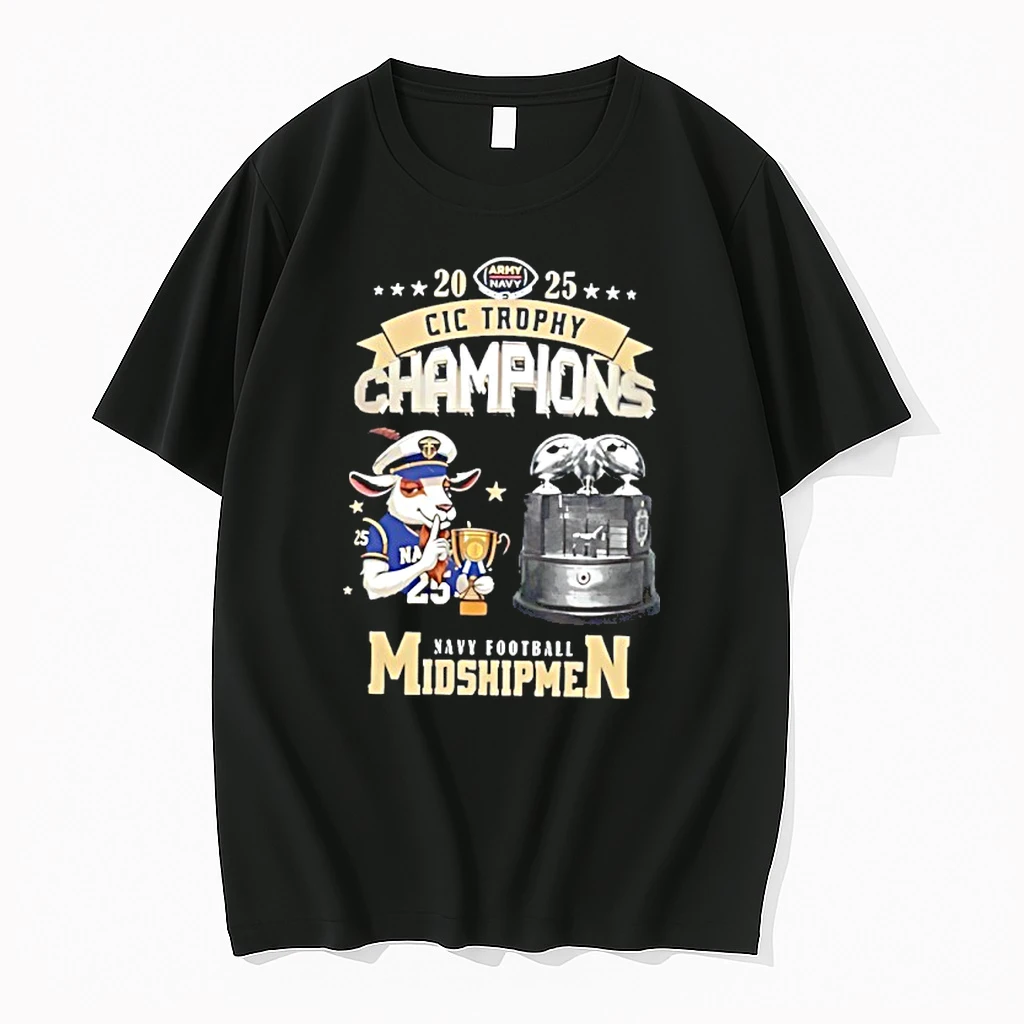 Navy Midshipmen 2025 Cic Trophy Champions Mascot Shirts