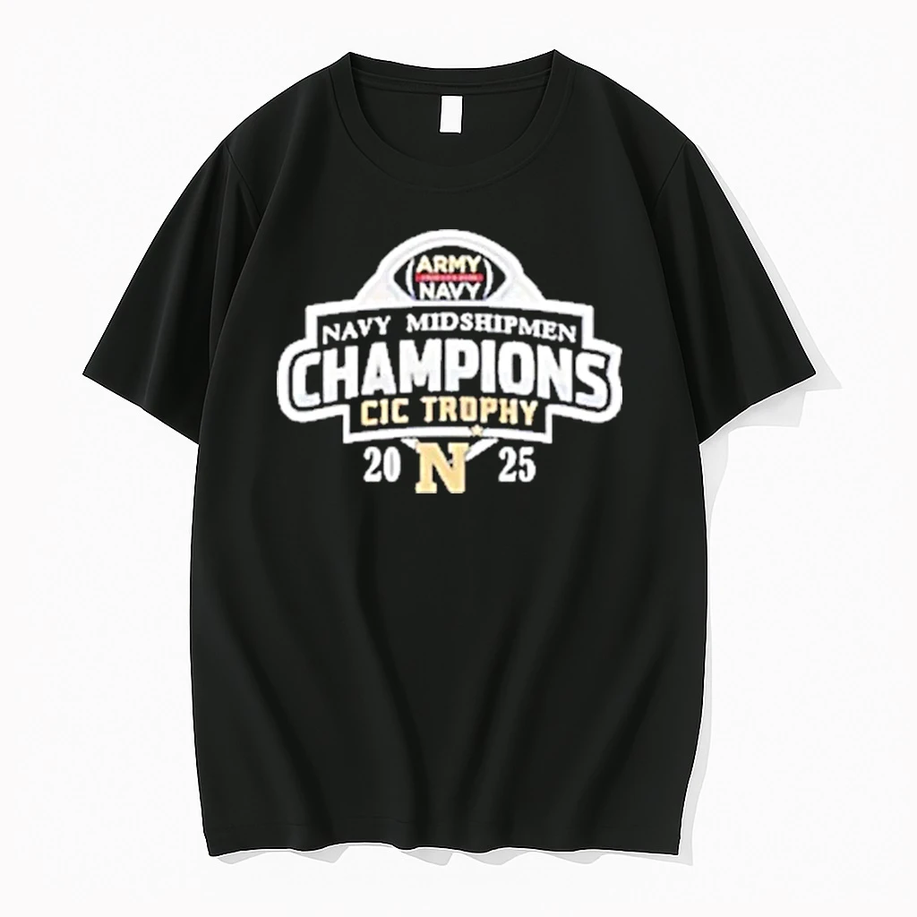 Navy Midshipmen 2025 Cic Trophy Champions Logo Shirts