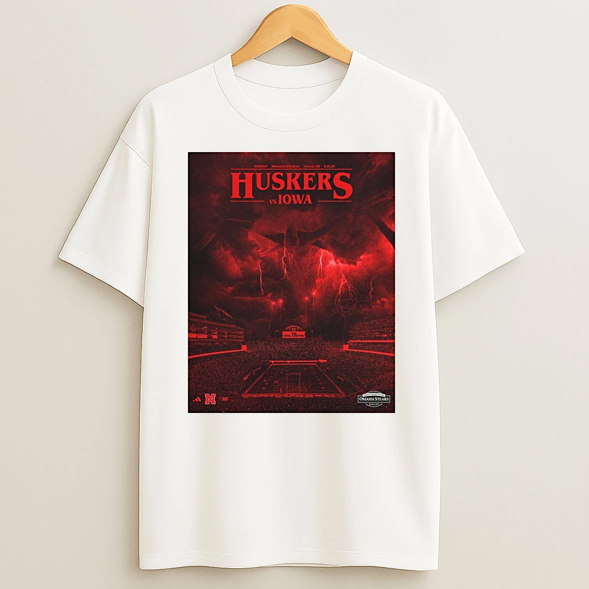 Nebraska Cornhuskers Vs Iowa Hawkeyes Memorial Stadium In Lincoln Nebraska November 28 2025 Shirts