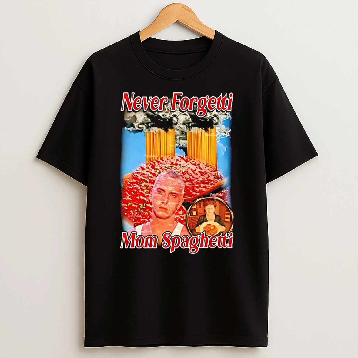 Never Forgetti Mom Spaguetti 9 11 Funny Shirts