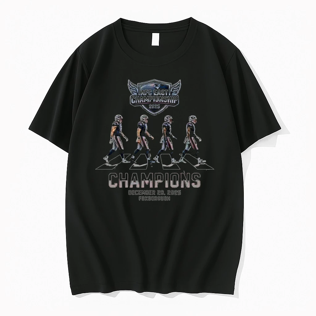 New England Patriots 2025 Afc East Champions December 28 2025 Abbey Road Shirts