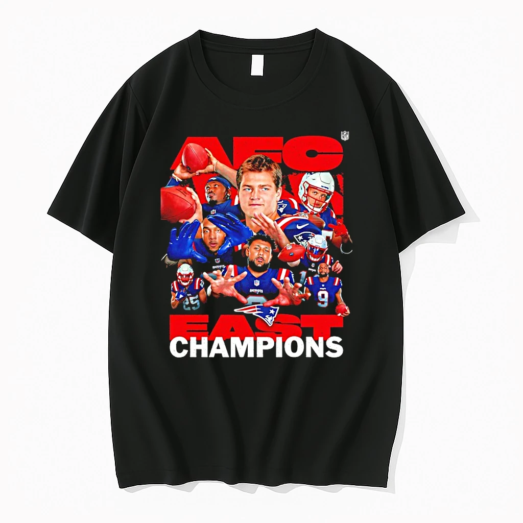 New England Patriots 2025 Afc East Champions All Member Graphic Shirts