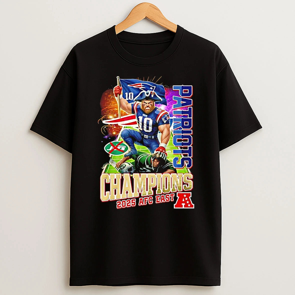 New England Patriots 2025 Afc East Divison Champions Mascot Shirts