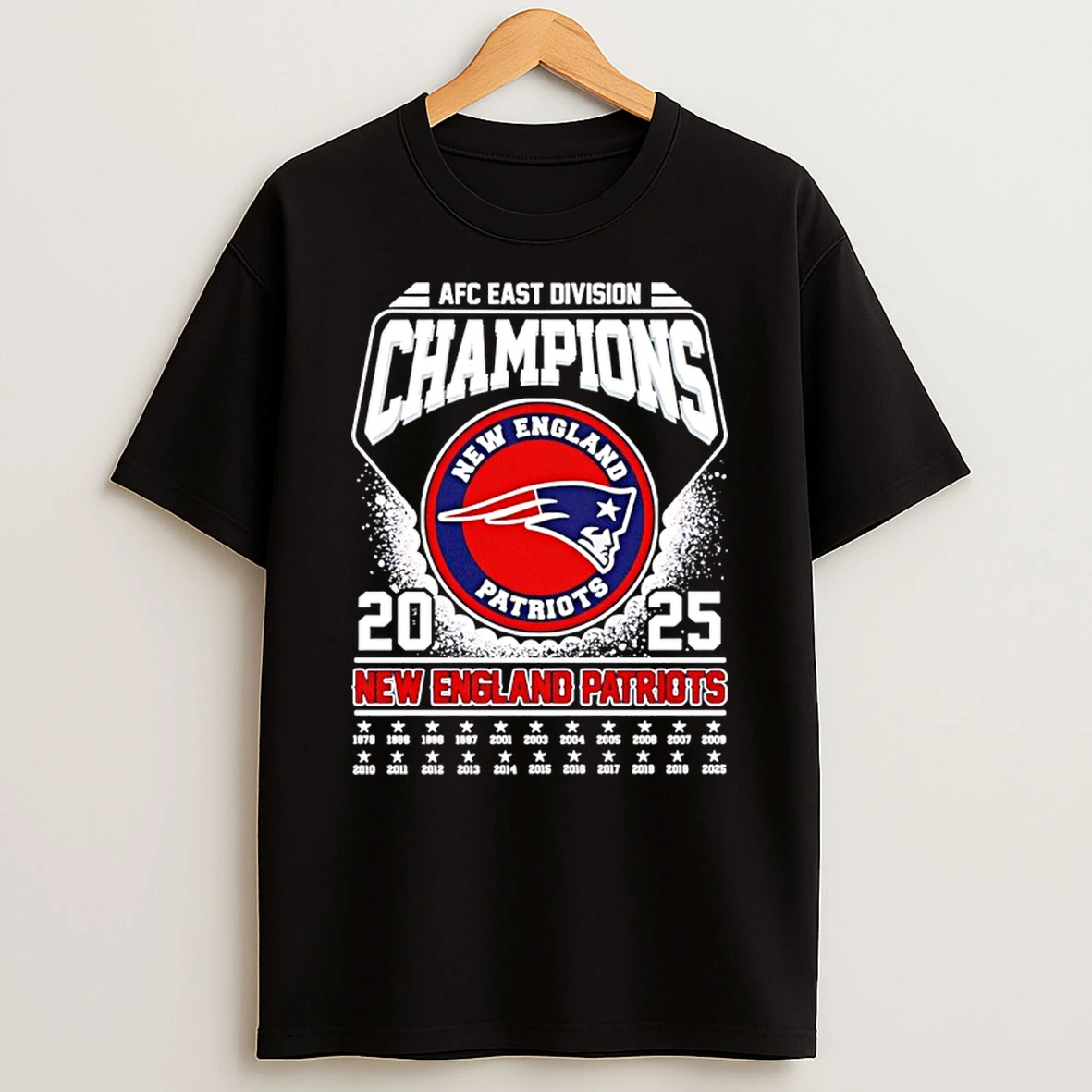 New England Patriots Afc East Division Champions 2025 22th Time Logo Shirts